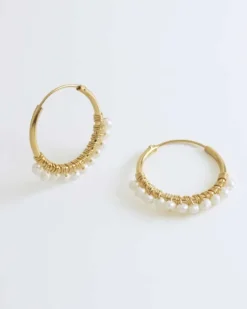Aros Chakra Perlas Oro