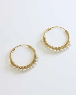 Aros Chakra Perlas Oro
