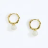 Aros Wata Perla Oro