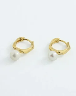 Aros Wata Perla Oro
