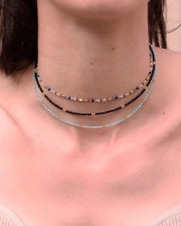 Collar Chakra Black Gold