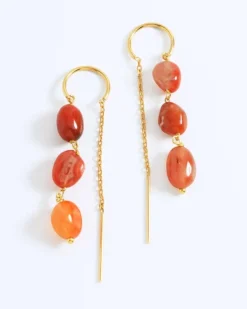 Pendientes Yakut Oro