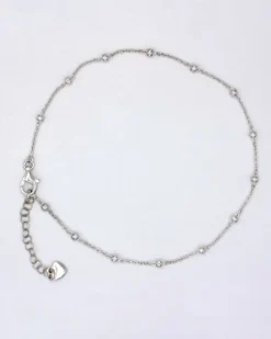 Tobillera Bolas Diamantadas Plata