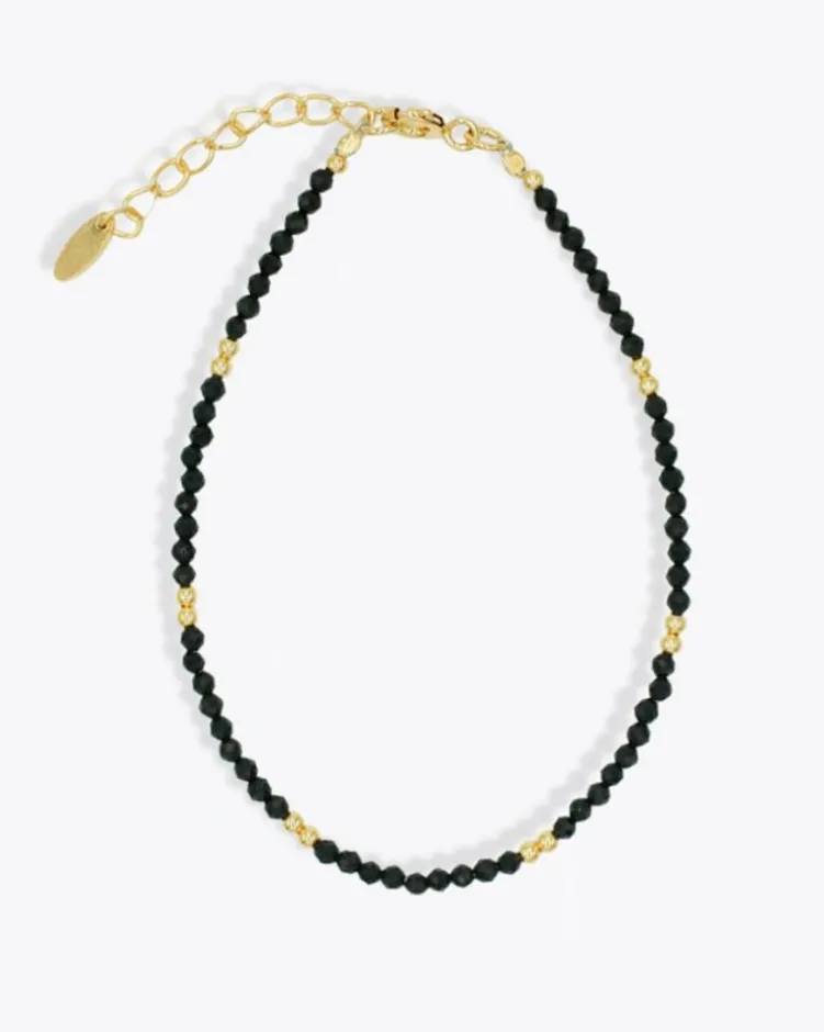 Tobillera Chakra Black Gold